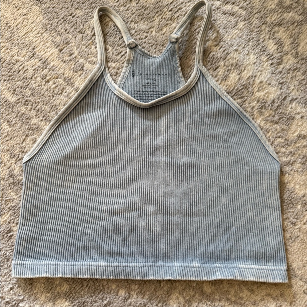 FP Movement by Free People Gray Ribbed Tank Top